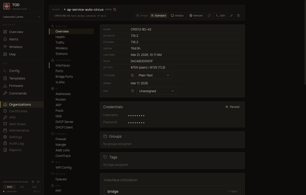 Device management — dark mode
