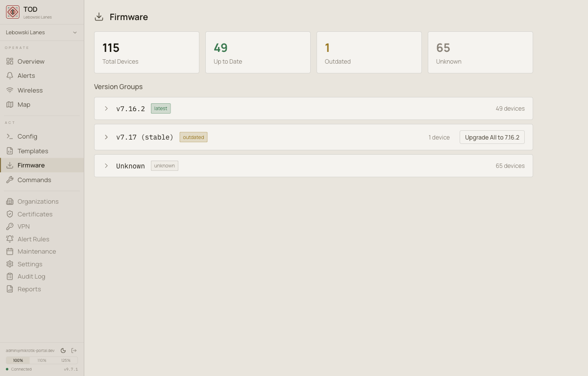 Firmware management — light mode